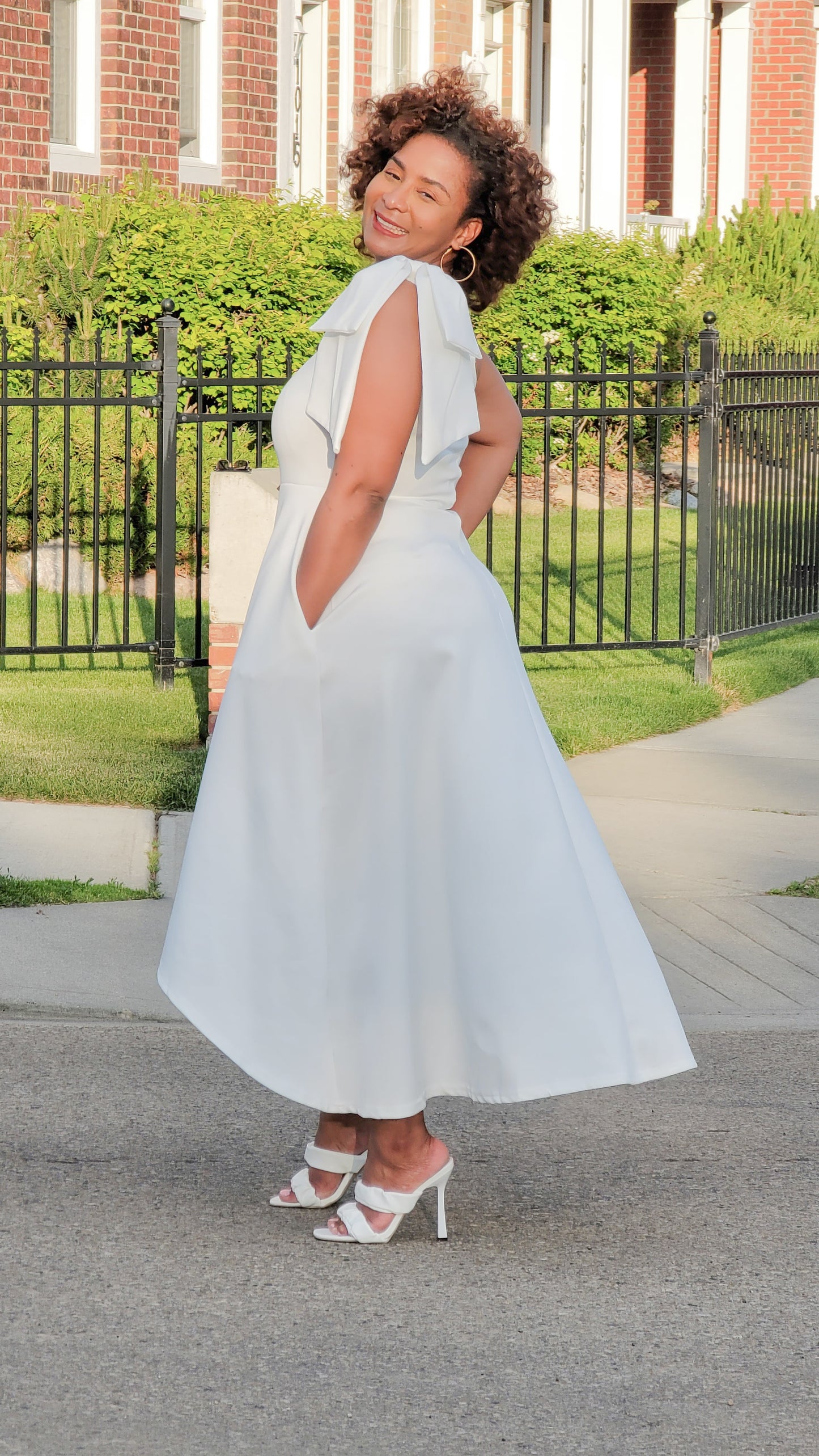 Savannah white party dress