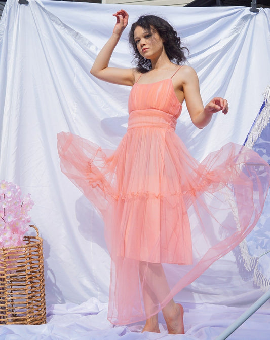Brittany peach fairy dress