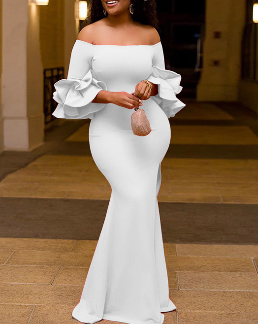 Jos maxi white gown